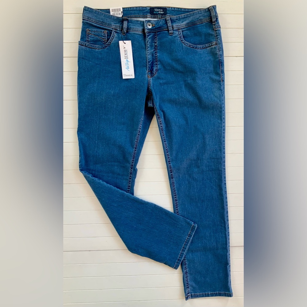 GARDEUR Bill-19 Mens Modern-Fit AirTrip Denim Jeans Blue ~New~